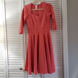 Coral Tea Dress